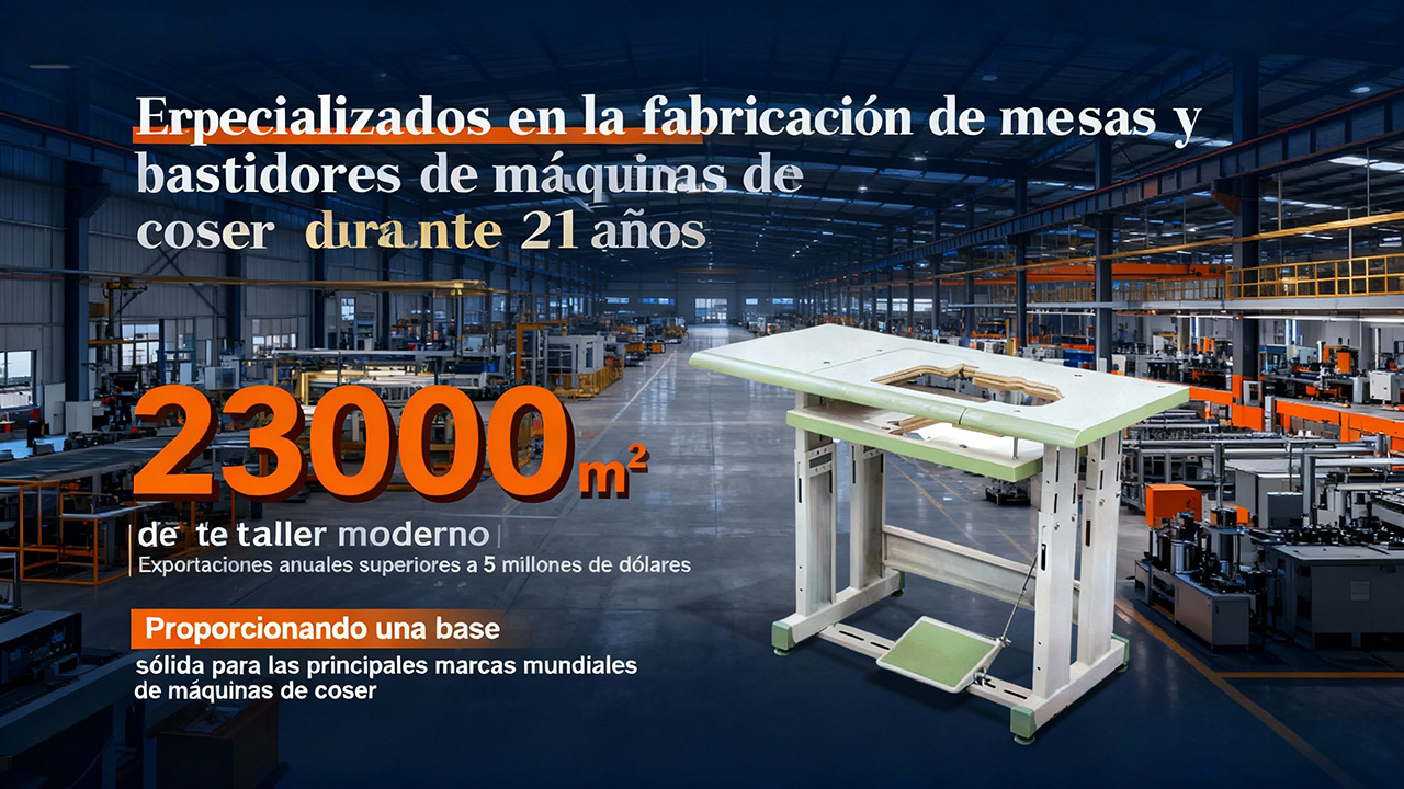 La Base Sólida para sus Máquinas de Coser Industriales, con 21 Años de Fabricación Especializada